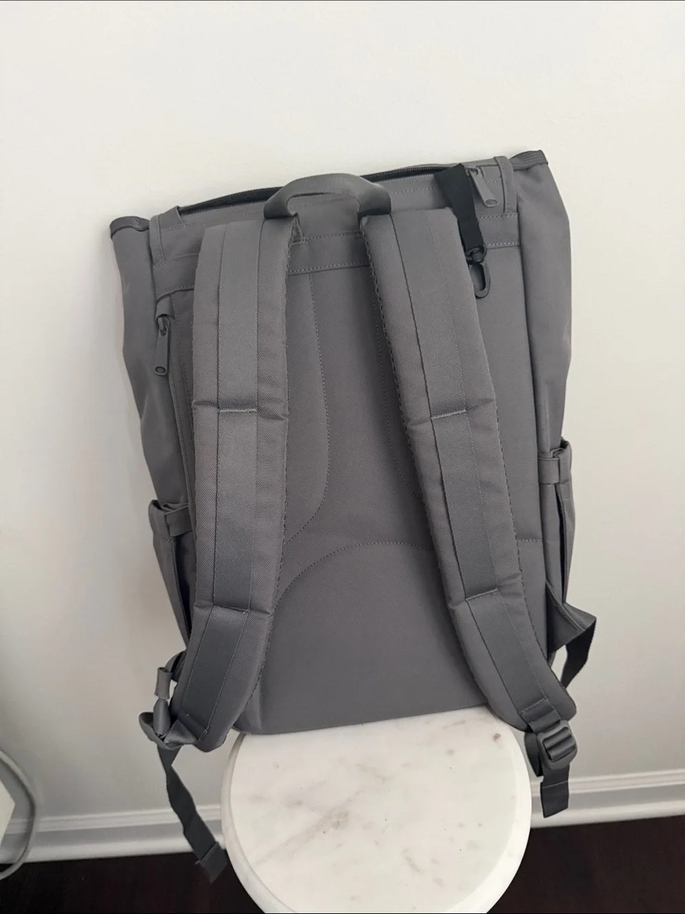 Gray Men's Canvas Backpack - Everyday Travel Rucksack